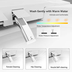 Elegant White One-Piece Smart Toilet with Heated Seat and Auto Flush