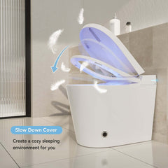 Elegant White One-Piece Smart Toilet with Heated Seat and Auto Flush