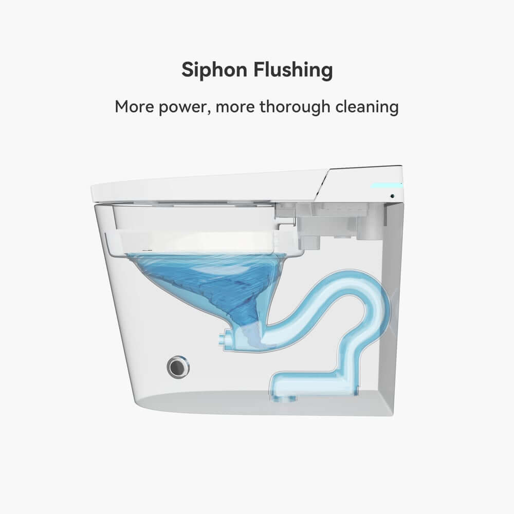 Elegant White One-Piece Smart Toilet with Heated Seat and Auto Flush