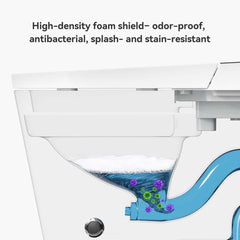 Elegant White One-Piece Smart Toilet with Heated Seat and Auto Flush