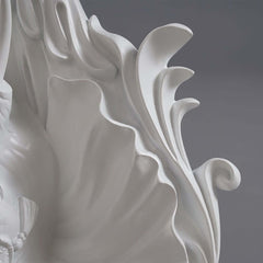 Elegant White Resin Elephant Wall Shelf - Traditional Animal Design