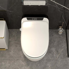 Elongated White & Black Tankless Bidet Toilet with Smart Features