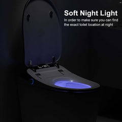 Elongated White & Black Tankless Bidet Toilet with Smart Features