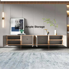 Engineered Wood TV Stand & Coffee Table Set with Shelves