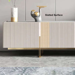 Engineered Wood TV Stand & Coffee Table Set with Shelves