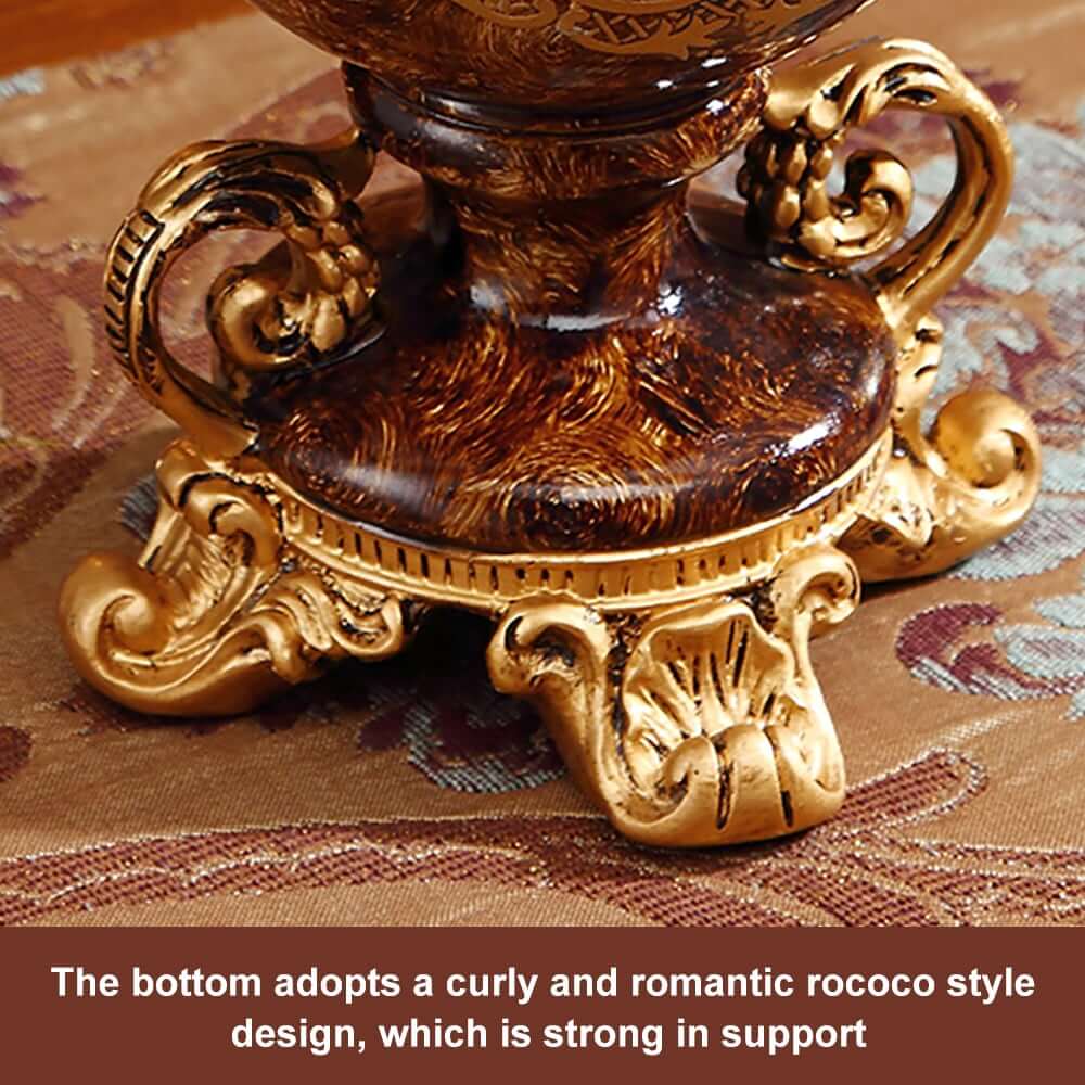 European Luxurious Silk Floral Arrangement with Ceramic Planter