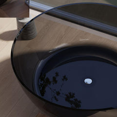 Ink Resin Orbicular Freestanding Bathtub, 51"L x 51"W x 22"H Bathtubs