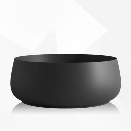 Ink Orbicular freestanding bathtub with roll top and soaking bath therapy features