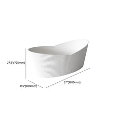 Modish Lucite Oval Freestanding Bathtub with Double Slipper Soaking Design Bathtubs