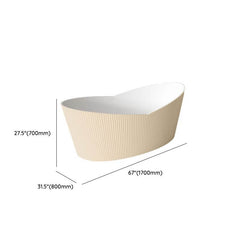Modish Lucite Oval Freestanding Bathtub with Double Slipper Soaking Design Bathtubs