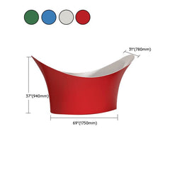 Luxurious Double Slipper Acrylic Modern Freestanding Soaking Bathtub with Slip-Resistant Surface Bathtubs