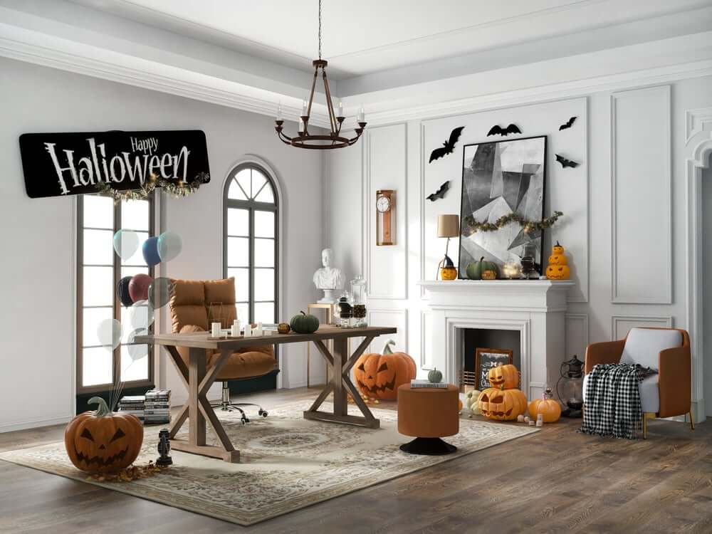 Farmhouse Pine Wood Writing Desk with Trestle Base