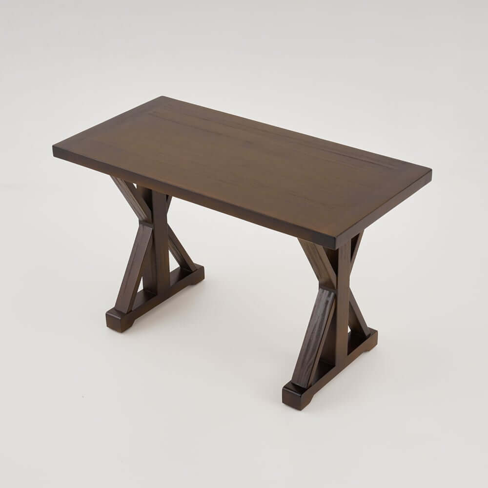 Farmhouse Pine Wood Writing Desk with Trestle Base