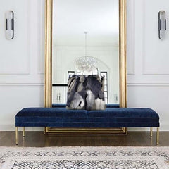 Faux Fur Throw Pillow Cover in Blue Gray Mix for Modern Home Decor