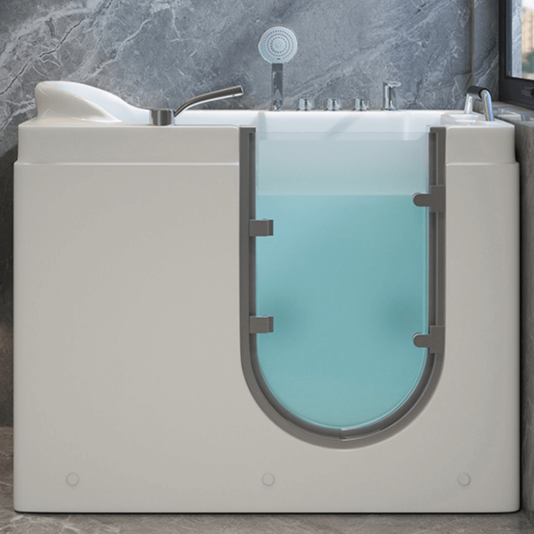 Ergonomic Walk-In Bathtub with External Door and Deep Soak for Elderly Comfort