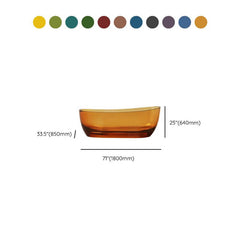 Casual Resin Oval Freestanding Bathtub with Single Slipper Soaking Design Bathtubs