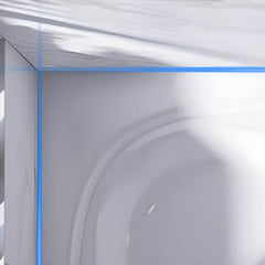 Nook Corner Bathtub with Seat Casual Chalk Back to Wall Lucite Soaking Design, 51.2"L x 51.2"W x 23.6"H Bathtubs