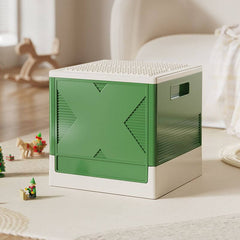 Foldable Kids Toy Box with Building Block Lid – Stackable PP Storage Cube