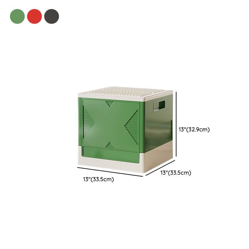 Foldable Kids Toy Box with Building Block Lid – Stackable PP Storage Cube Dimensions