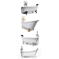Freestanding Clawfoot Bathtub in Classic Cast Iron Design