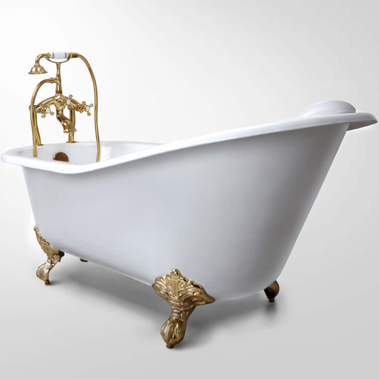 Freestanding Clawfoot Bathtub in Classic Cast Iron Design