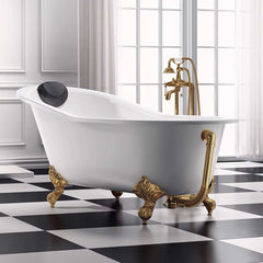 Freestanding Clawfoot Bathtub in Classic Cast Iron Design