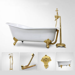 Freestanding Clawfoot Bathtub in Classic Cast Iron Design