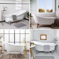 Freestanding Clawfoot Bathtub in Classic Cast Iron Design