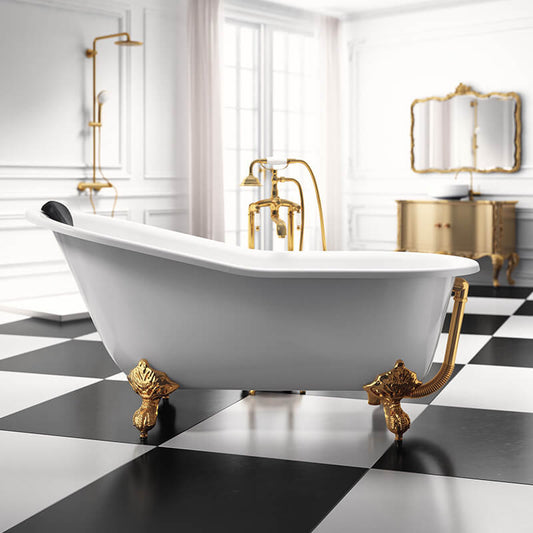 Freestanding Clawfoot Bathtub in Classic Cast Iron Design Main Product Image