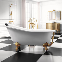 Freestanding Clawfoot Bathtub in Classic Cast Iron Design Main Product Image