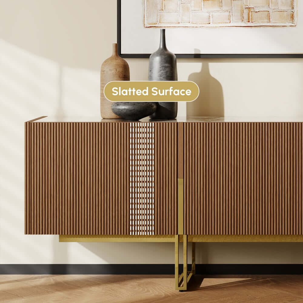 Freestanding TV Stand For 65 Inch TV With Cable Management