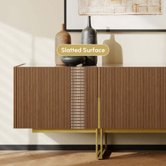 Freestanding TV Stand For 65 Inch TV With Cable Management