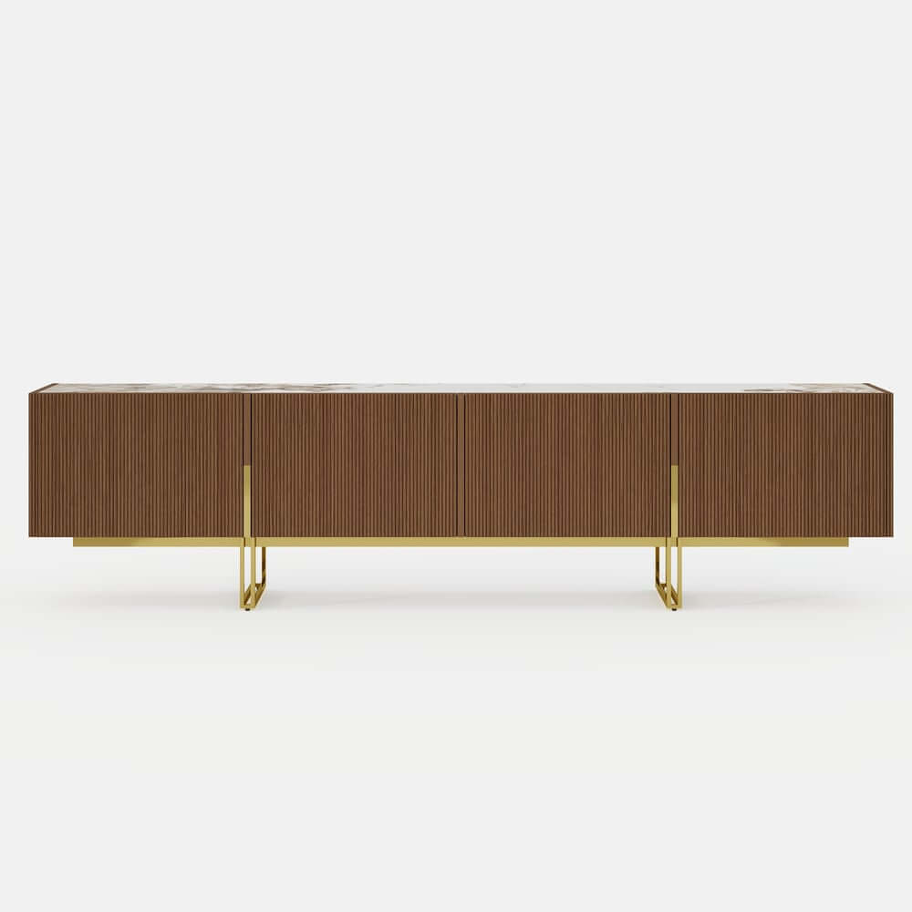Freestanding TV Stand For 65 Inch TV With Cable Management