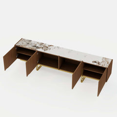 Freestanding TV Stand For 65 Inch TV With Cable Management