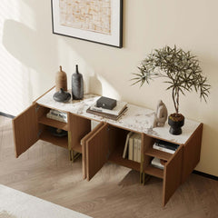 Freestanding TV Stand For 65 Inch TV With Cable Management