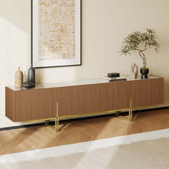 Freestanding TV Stand For 65 Inch TV With Cable Management