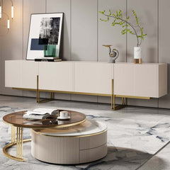 Freestanding TV Stand For 65 Inch TV With Cable Management
