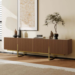 Freestanding TV Stand For 65 Inch TV With Cable Management