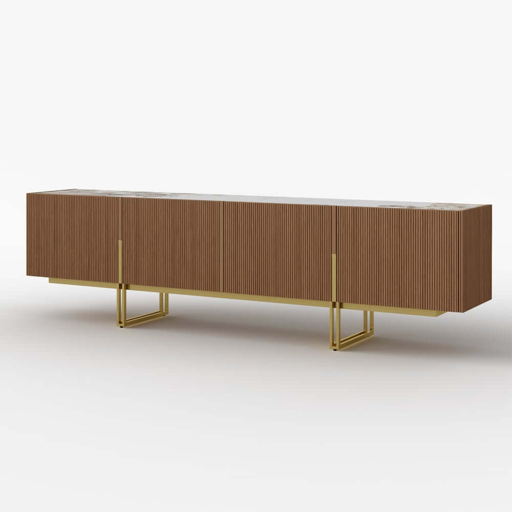 Freestanding TV Stand For 65 Inch TV With Cable Management