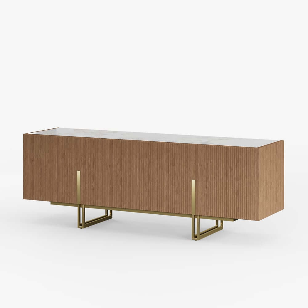 Freestanding TV Stand For 65 Inch TV With Cable Management