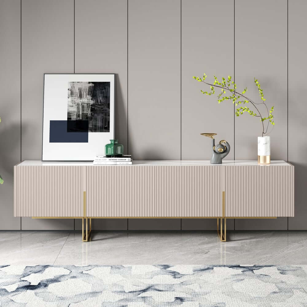 Freestanding TV Stand For 65 Inch TV With Cable Management