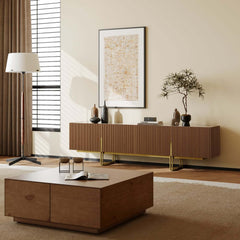 Freestanding TV Stand For 65 Inch TV With Cable Management