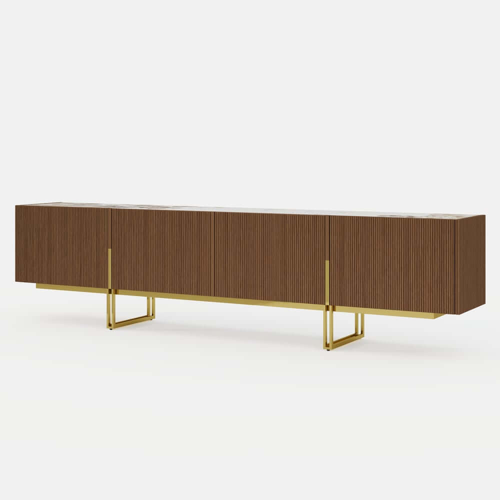 Freestanding TV Stand For 65 Inch TV With Cable Management