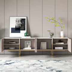 Freestanding TV Stand For 65 Inch TV With Cable Management