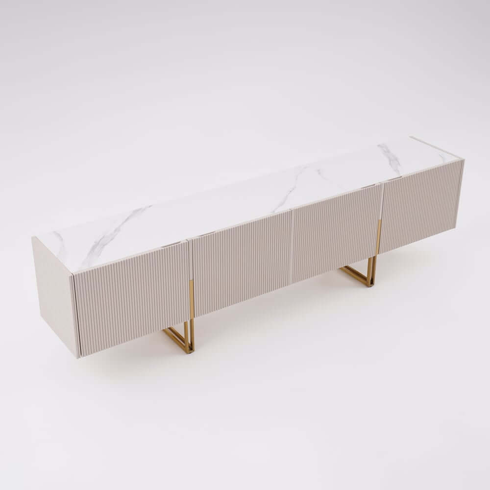 Freestanding TV Stand For 65 Inch TV With Cable Management