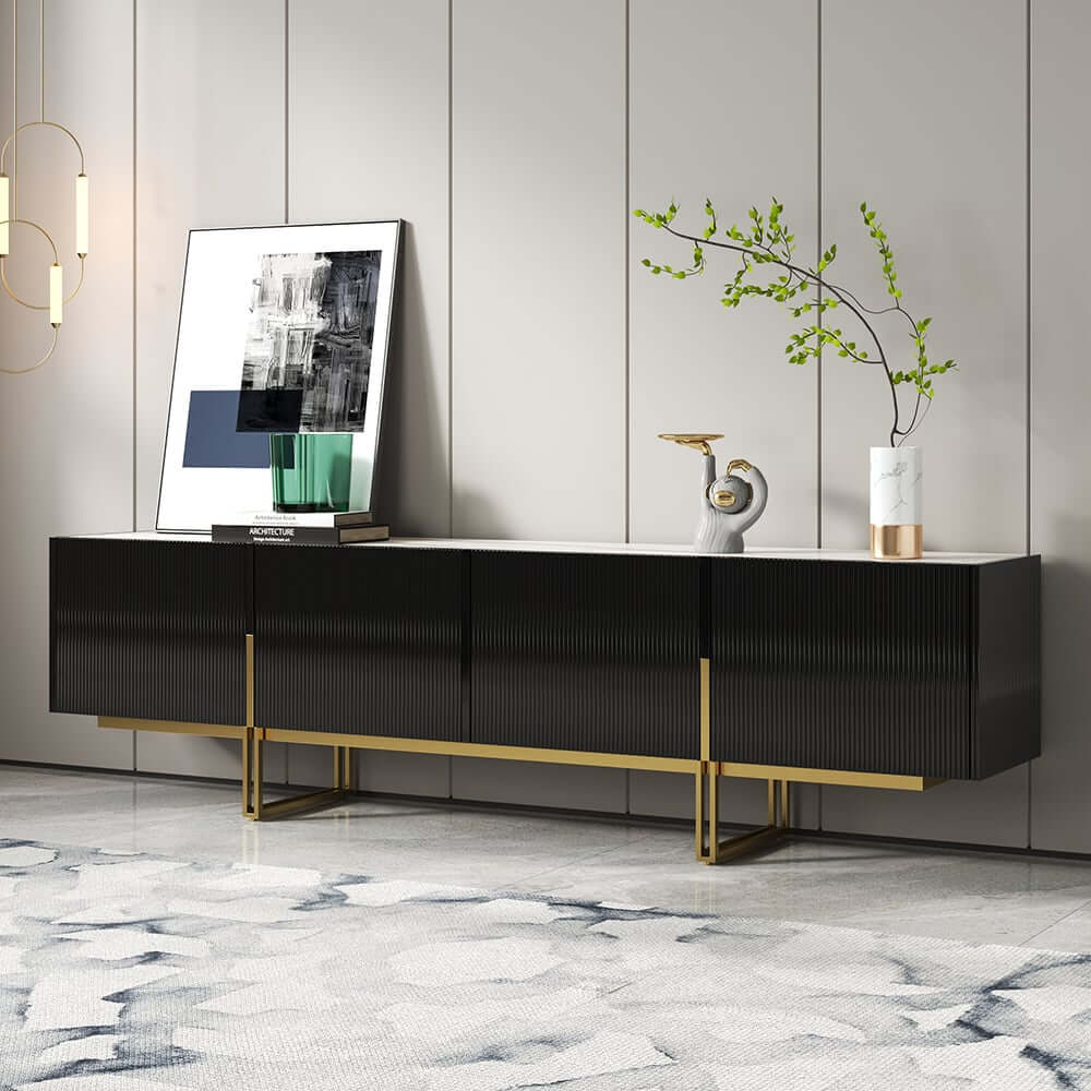 Freestanding TV Stand For 65 Inch TV With Cable Management