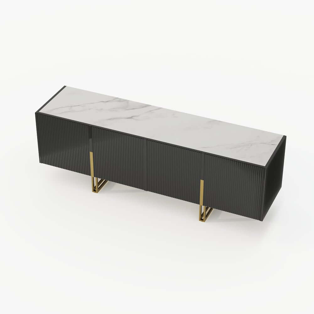 Freestanding TV Stand For 65 Inch TV With Cable Management