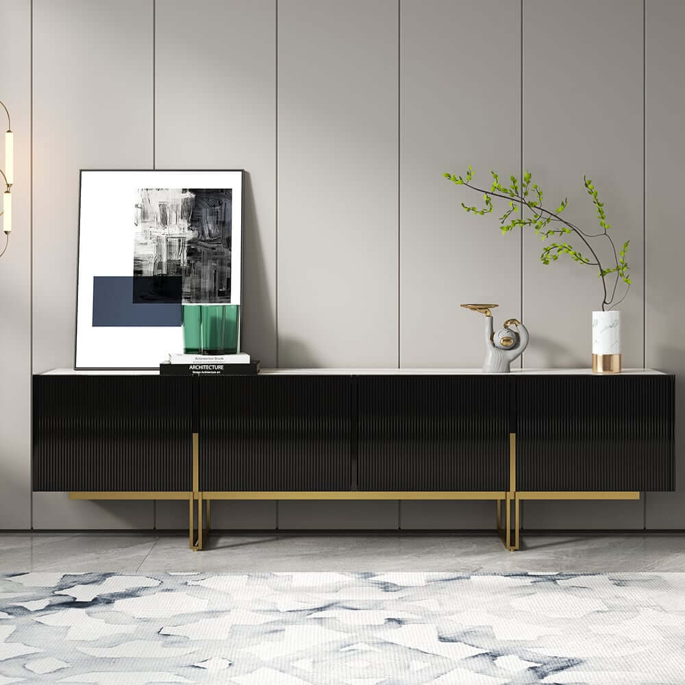 Freestanding TV Stand For 65 Inch TV With Cable Management