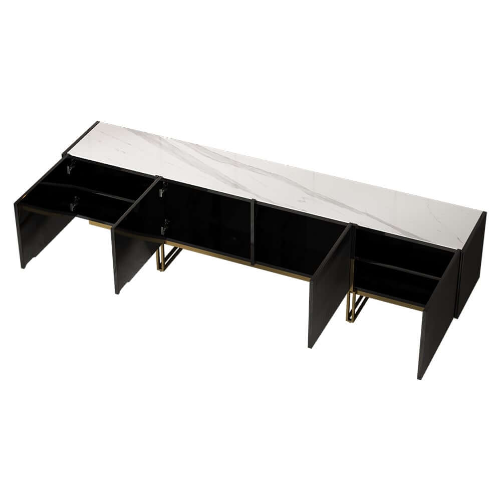 Freestanding TV Stand For 65 Inch TV With Cable Management