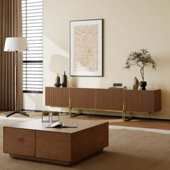 Freestanding TV Stand For 65 Inch TV With Cable Management